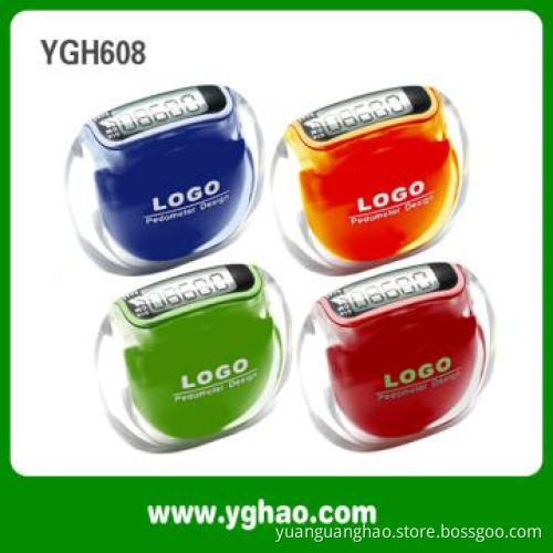 YGH608 hot selling! multifunction pedometer, step/distance/calorie cou